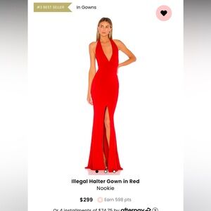 Revolve Nookie Illegal Halter Gown